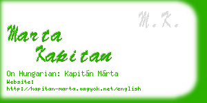 marta kapitan business card